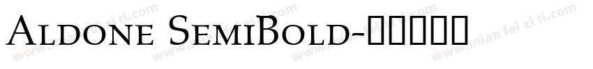 Aldone SemiBold字体转换